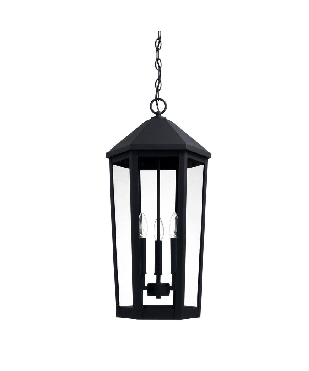 Black 3 Light Outdoor Hanging Lantern R6064