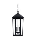 Black 3 Light Outdoor Hanging Lantern R6064
