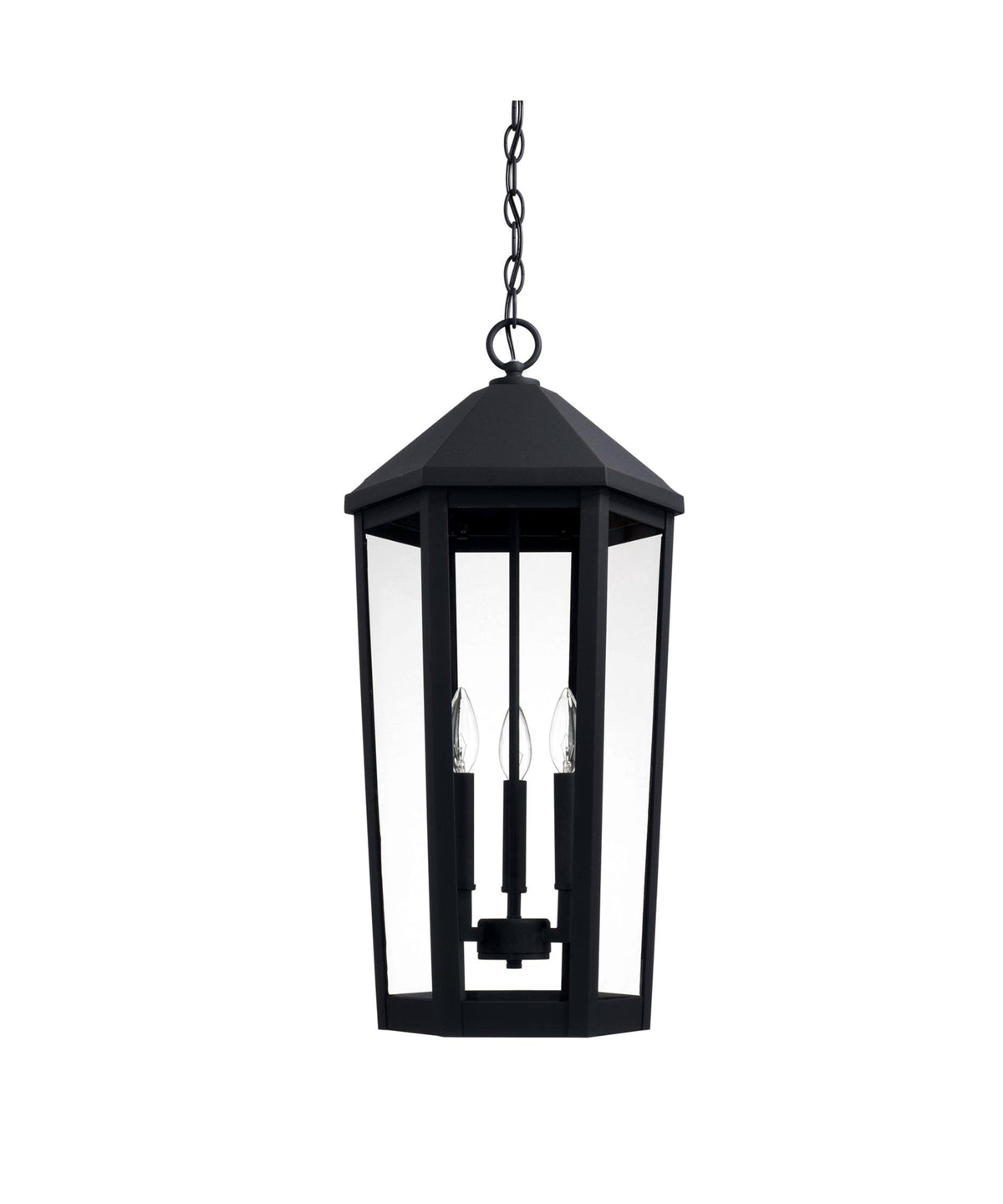 Black 3 Light Outdoor Hanging Lantern R6064