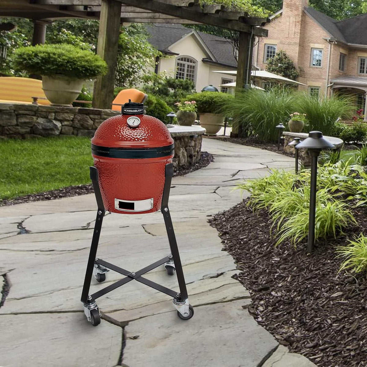 Rolling Cart with Locking Caster Wheels Powder Coated Steel X534220