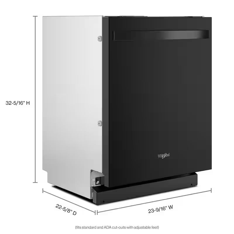 Black Built-In Dishwasher with 3rd Rack E1216