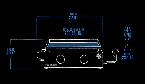 Black 2-Burner Tabletop Griddle I56118