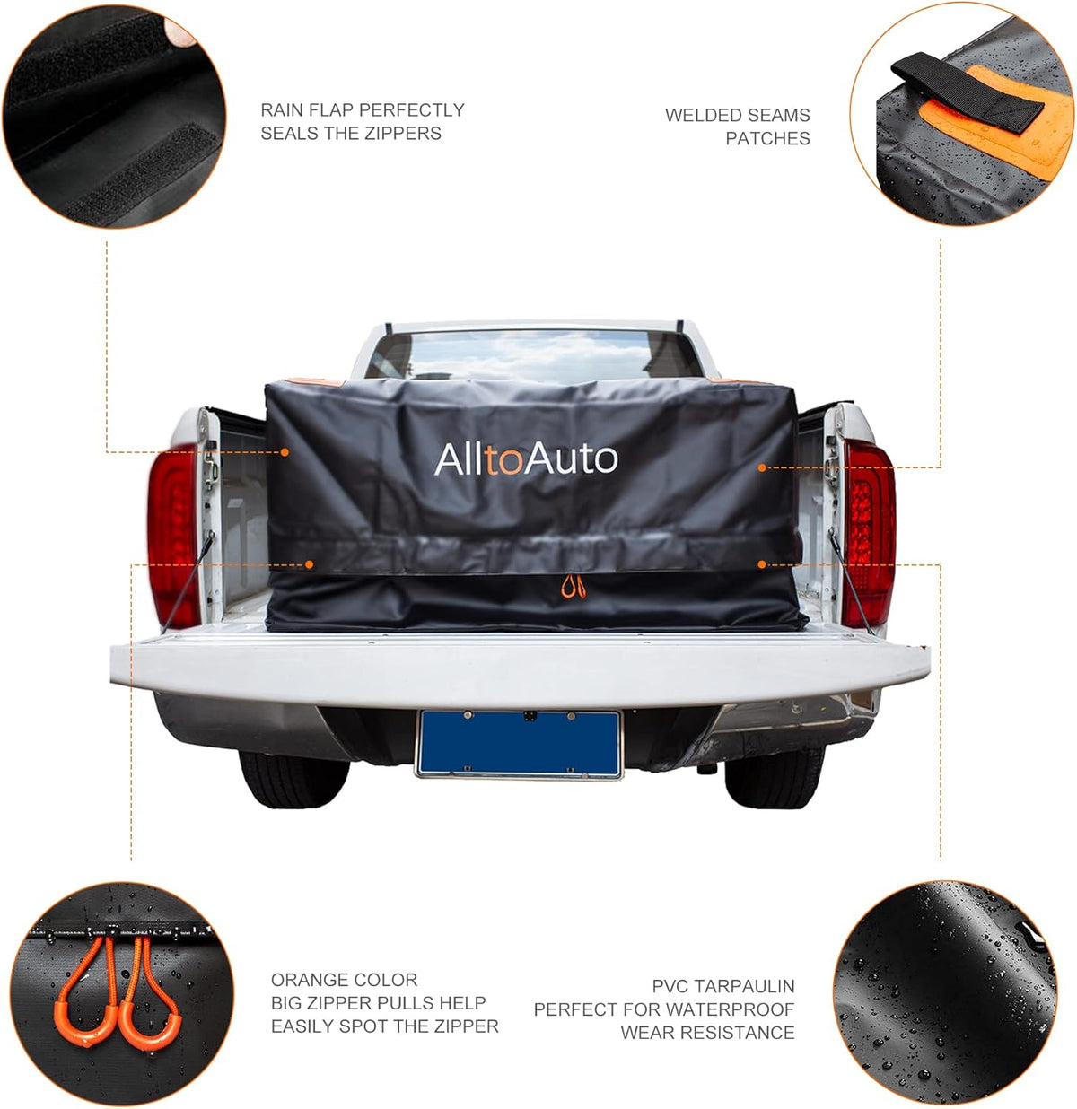Waterproof 600D Heavy Duty Truck Bed Cargo Bag with Cargo Net L1286