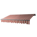 Black Frame Retractable Patio Awning 12 x 10 ft N942
