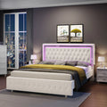 Queen Size Velvet Button Tufted LED Bed Frame K1250