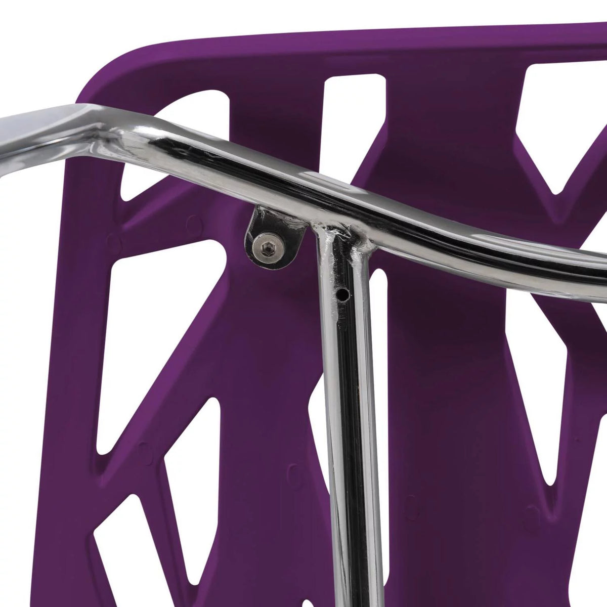 Vintage Modern Dining Chair with Chromed Legs Set of 2 U43053