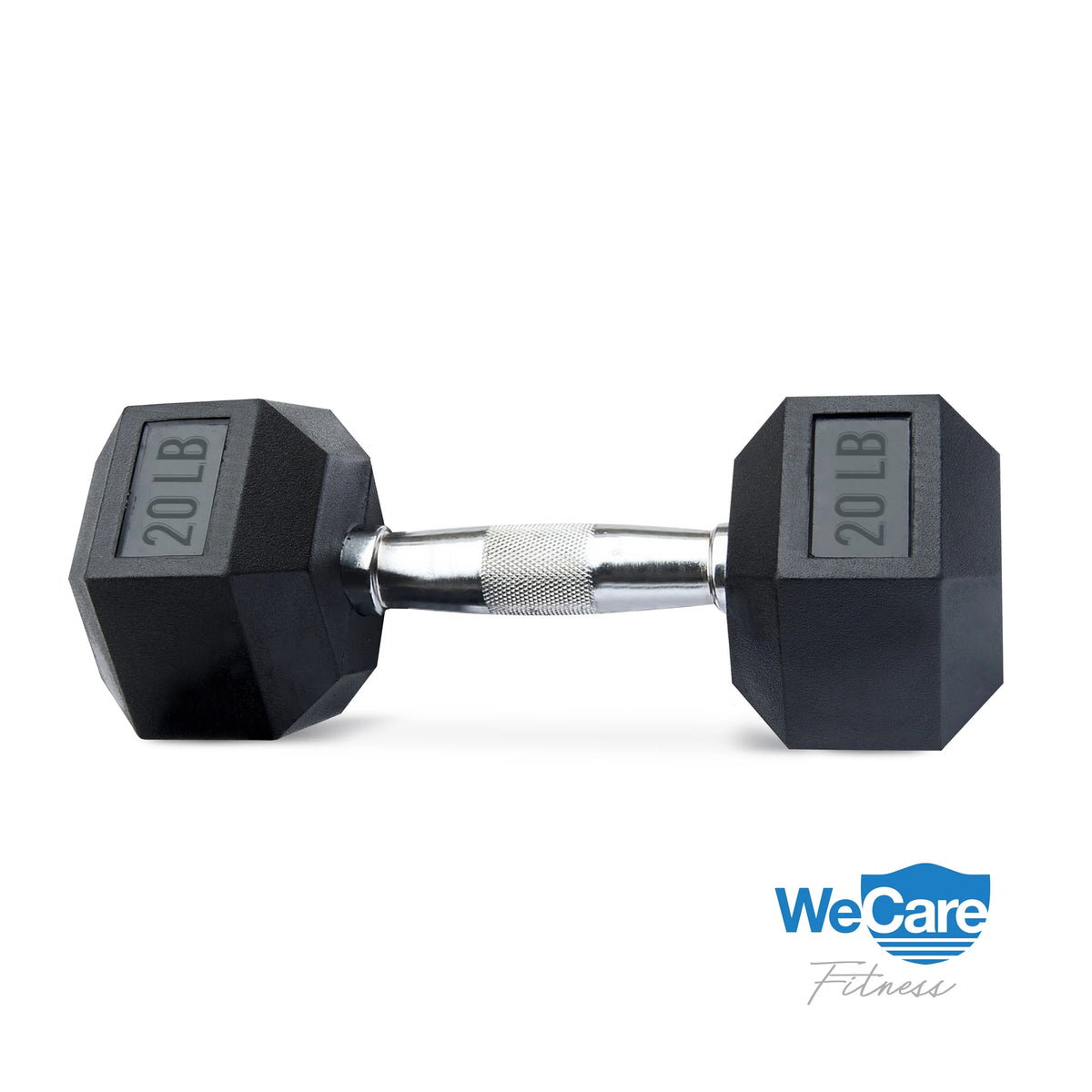 20lb Rubber Chrome Dumbbells Pair V12969