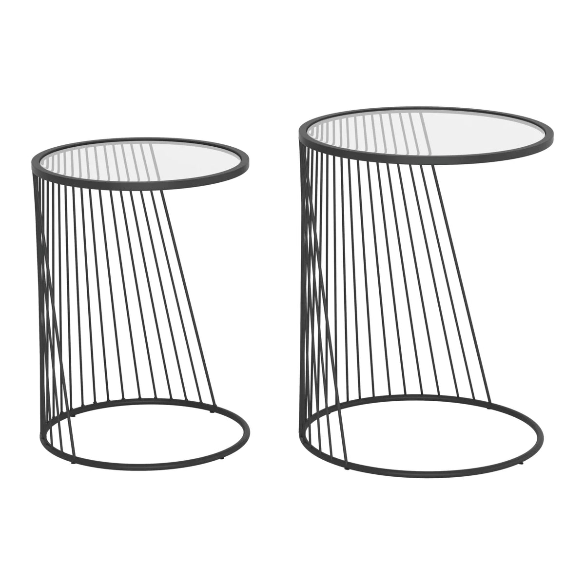 Black Nesting Table Set V247225