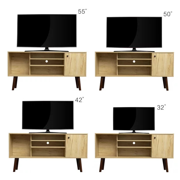 TV Stand with 1 Storage and 2 Shelves O258454