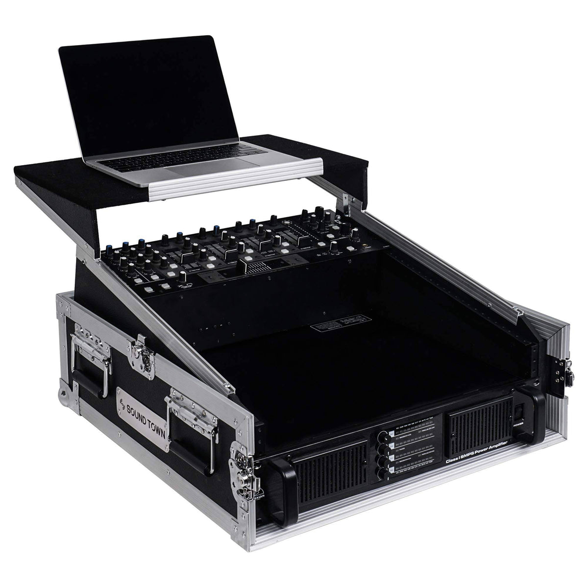 2U Glide Style Rack Case with 11U Slant Mixer Top C7778