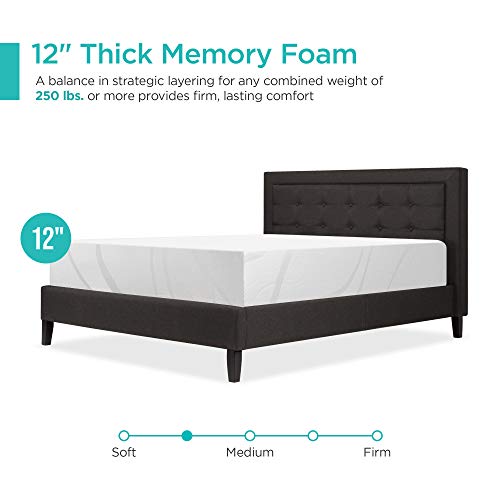 Green Tea Charcoal Cooling Gel Memory Foam Mattress Queen Medium Plush W21608