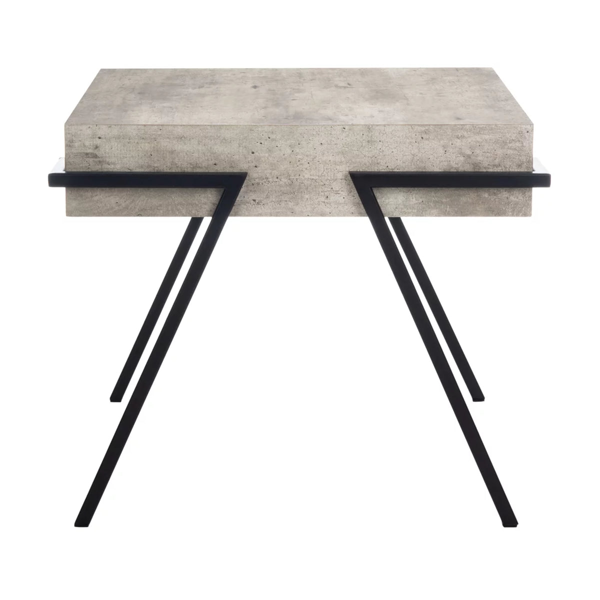 Light Grey Black Square Accent Table O8622