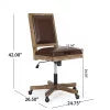 Dark Brown Faux Leather Swivel Office Chair E103