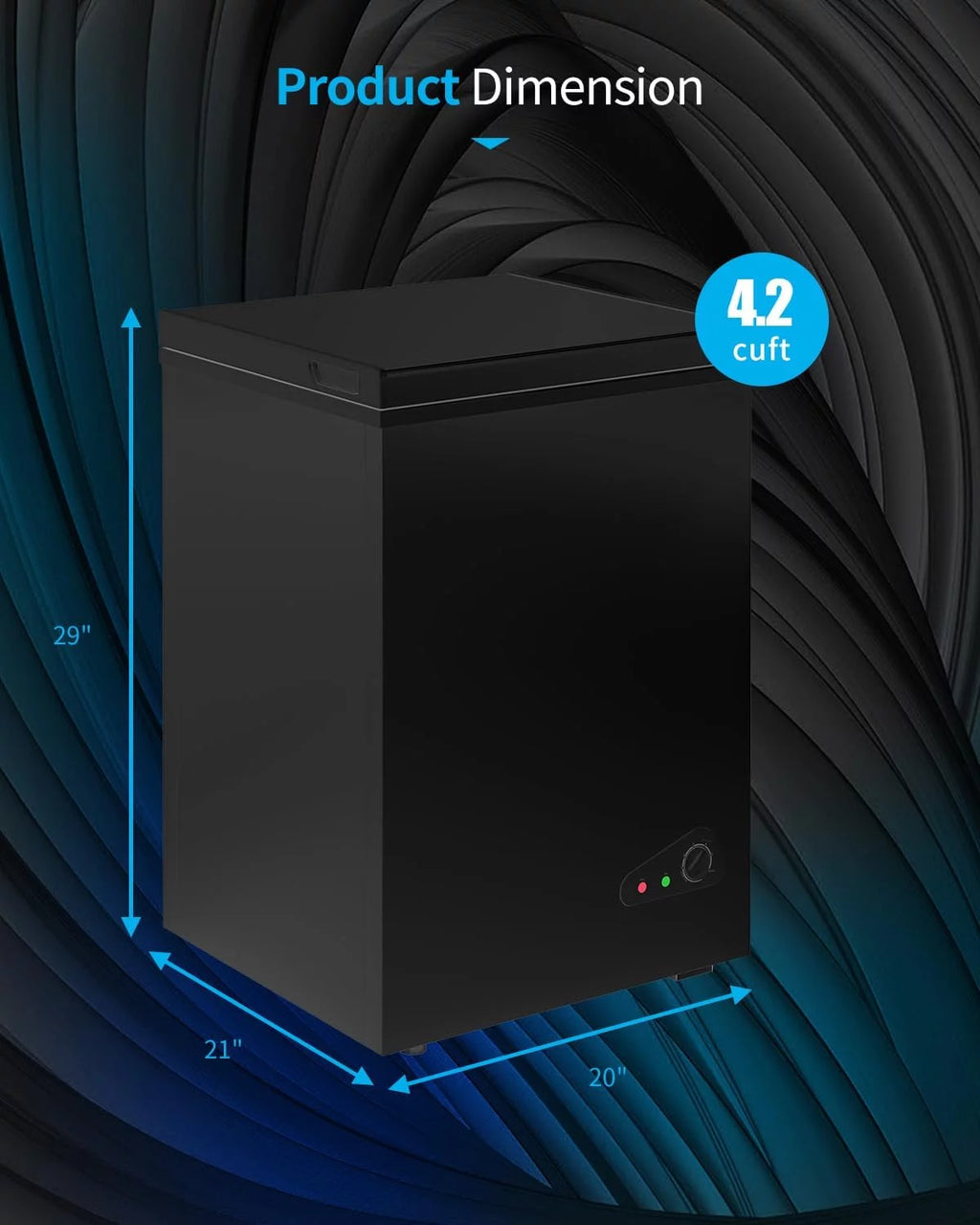 Black 4.8 Cu ft Chest Freezer Q209372