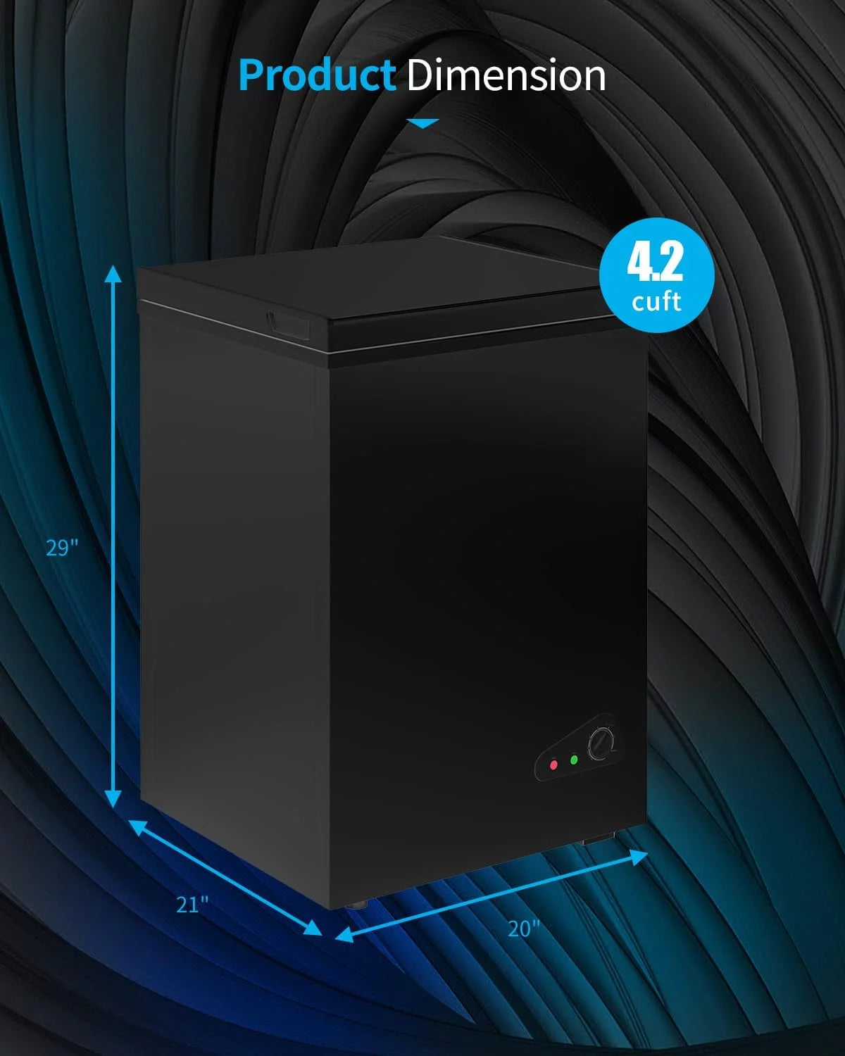Black 4.8 Cu ft Chest Freezer Q209372