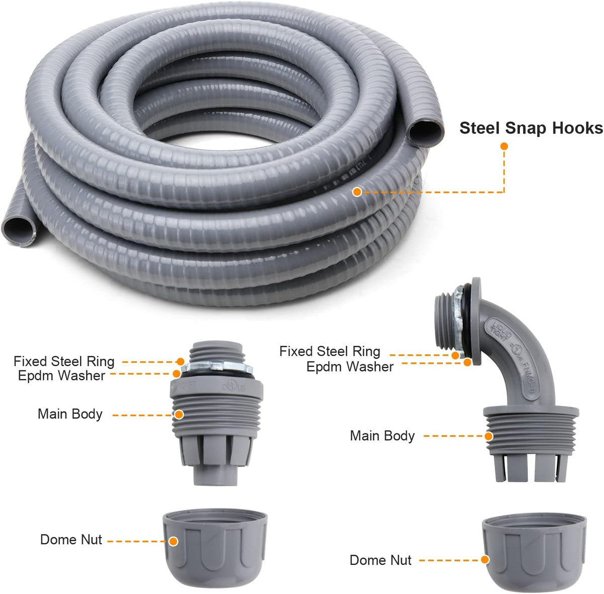 1 in. Dia 25ft Liquid-Tight Non Metallic Conduit Kit Pack of 2 S81922