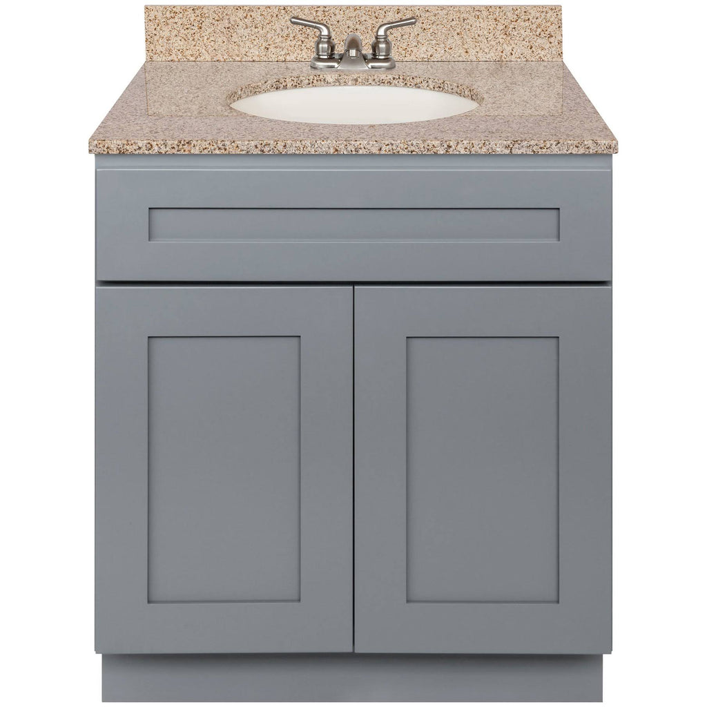 Gray 31W Vanity and Granite Top with Faucet I175