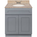 Gray 31W Vanity and Granite Top with Faucet I175