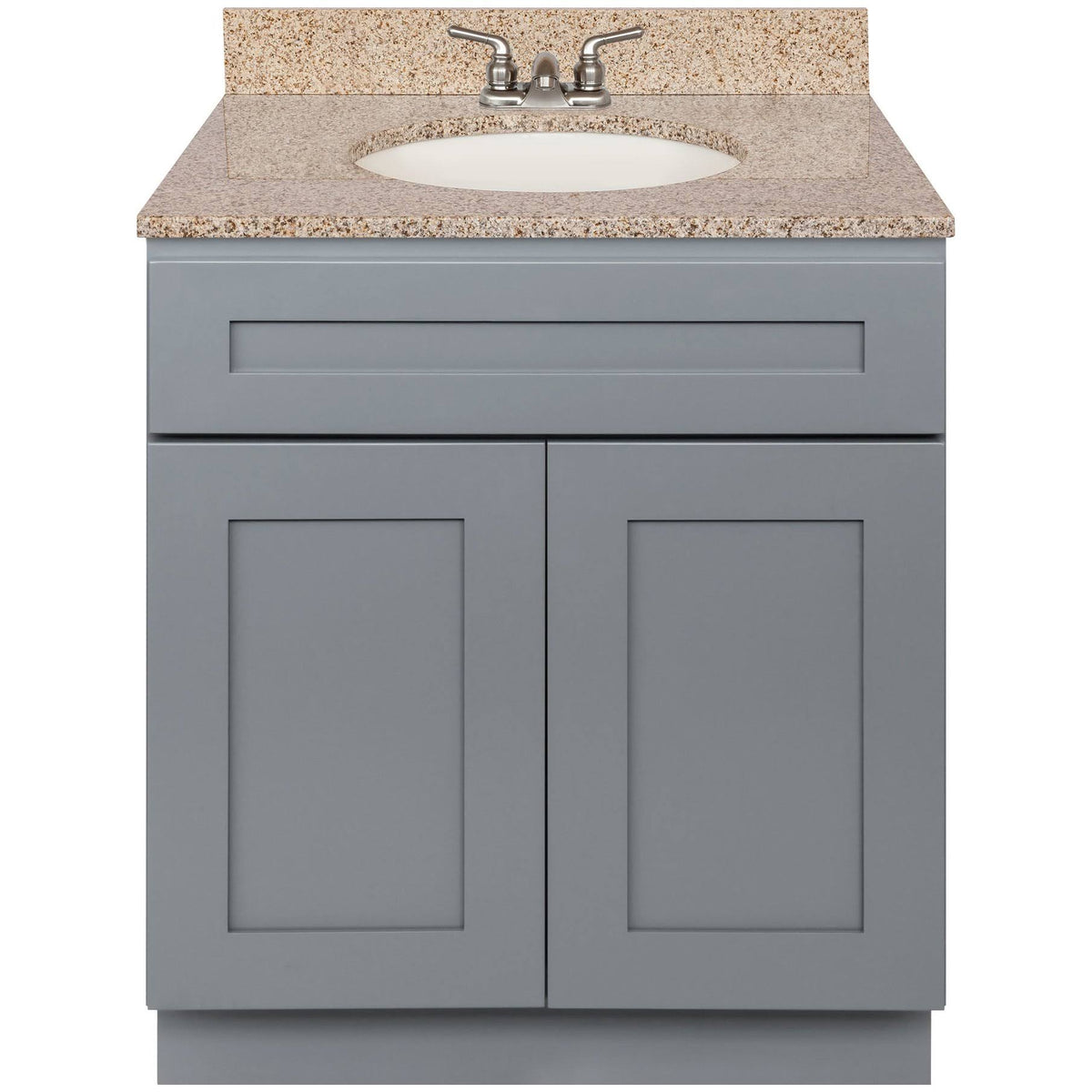 Gray 31W Vanity and Granite Top with Faucet I175