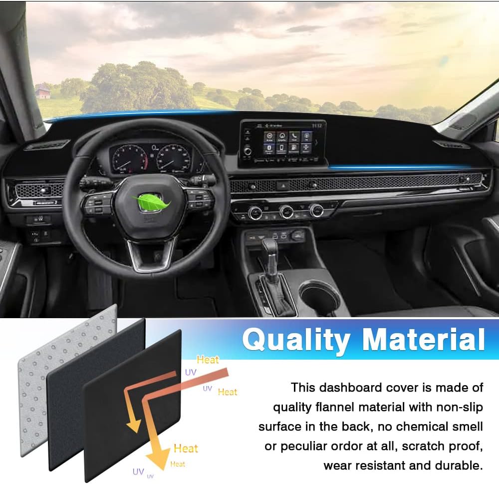 Custom Fit Dashboard Cover Mat Carpet Flannel Dash Cover Pad A543