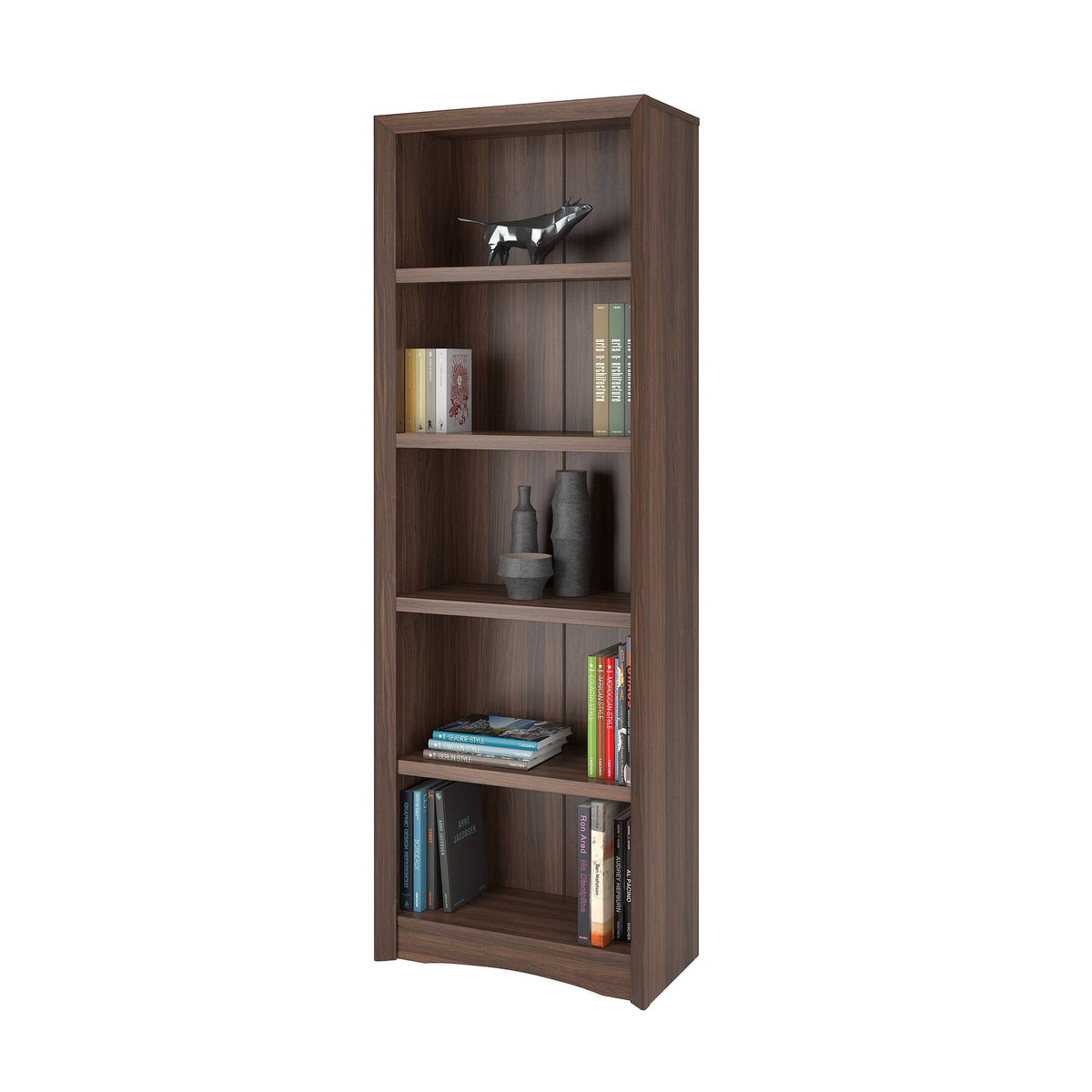 71-inch Tall Adjustable White Bookcase Y8738