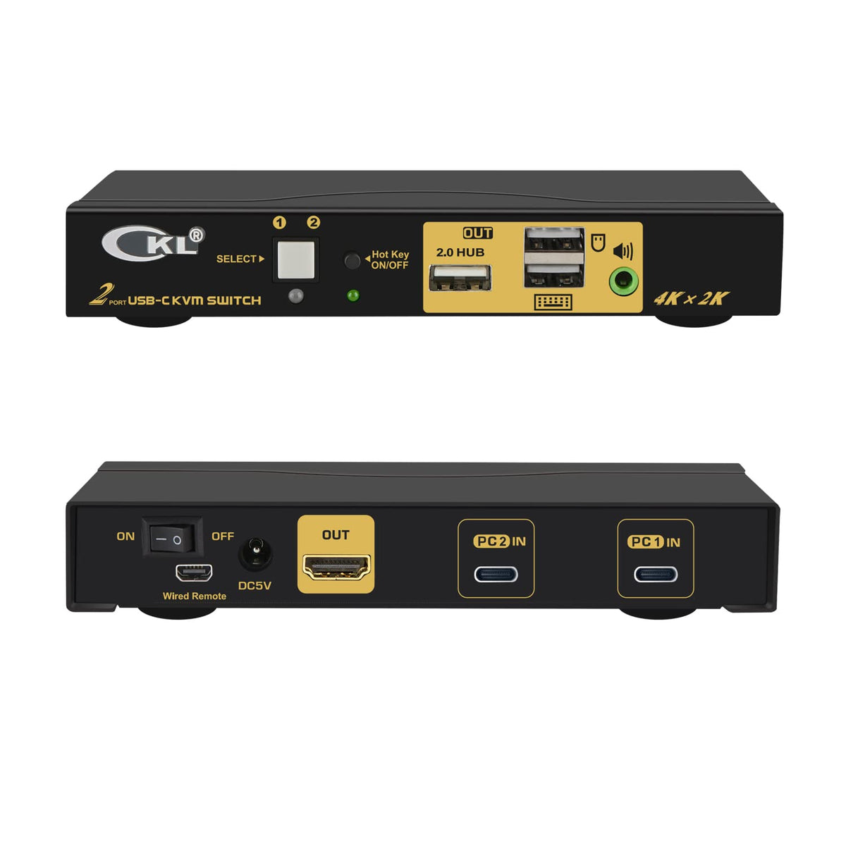 2 Port USB 3.0 KVM Switch Dual Monitor DisplayPort 1.4 4K@144Hz 8K@30Hz K6398