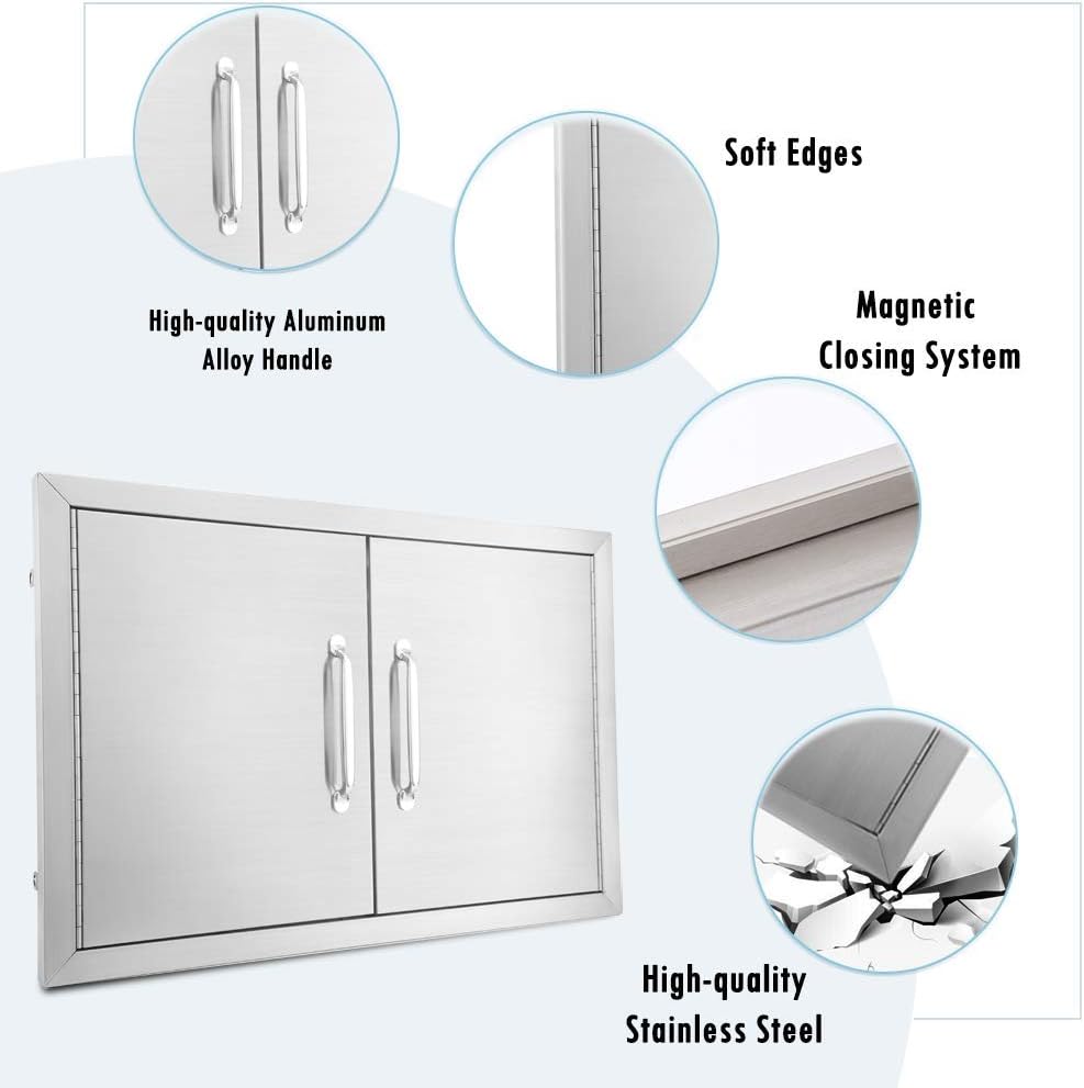 36 W x 21 H Stainless Steel Double Access Door B72973