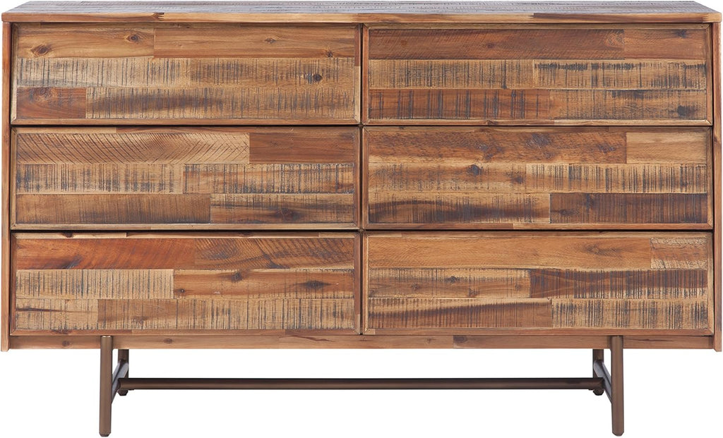 Acacia Wood 5 Drawer Chest I487557