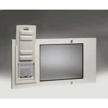 White Medium Cat Door O22062