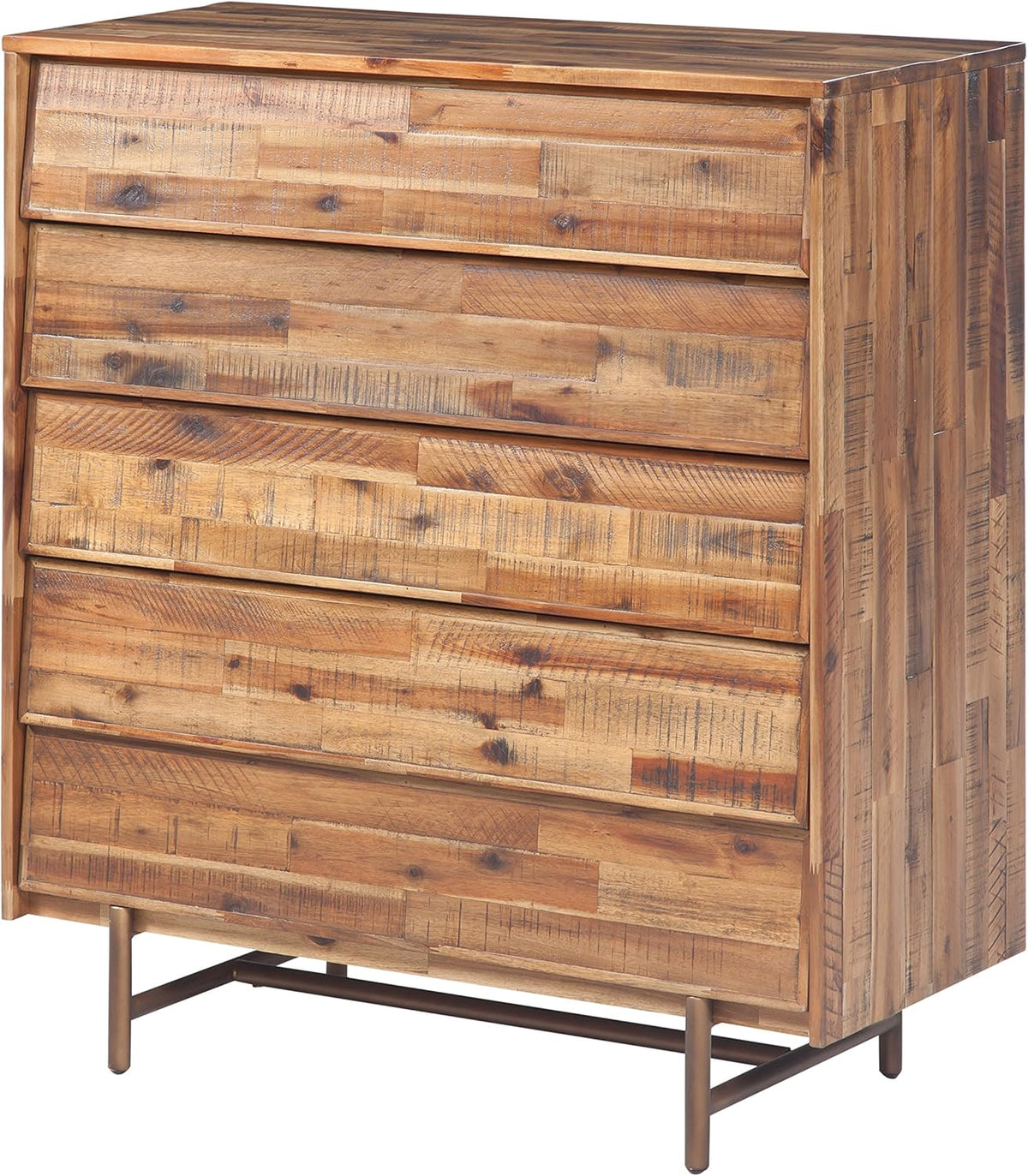 Acacia Wood 5 Drawer Chest I487557