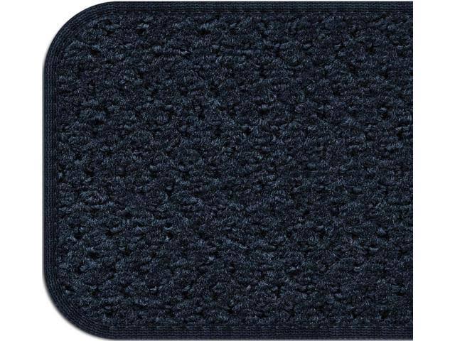 Set of 12 Skid-Resistant Carpet Stair Treads Navy Blue 8 in. x 27 in. E964