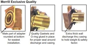 No Lead Brass 1-1/4 Pitless Adapter M8405