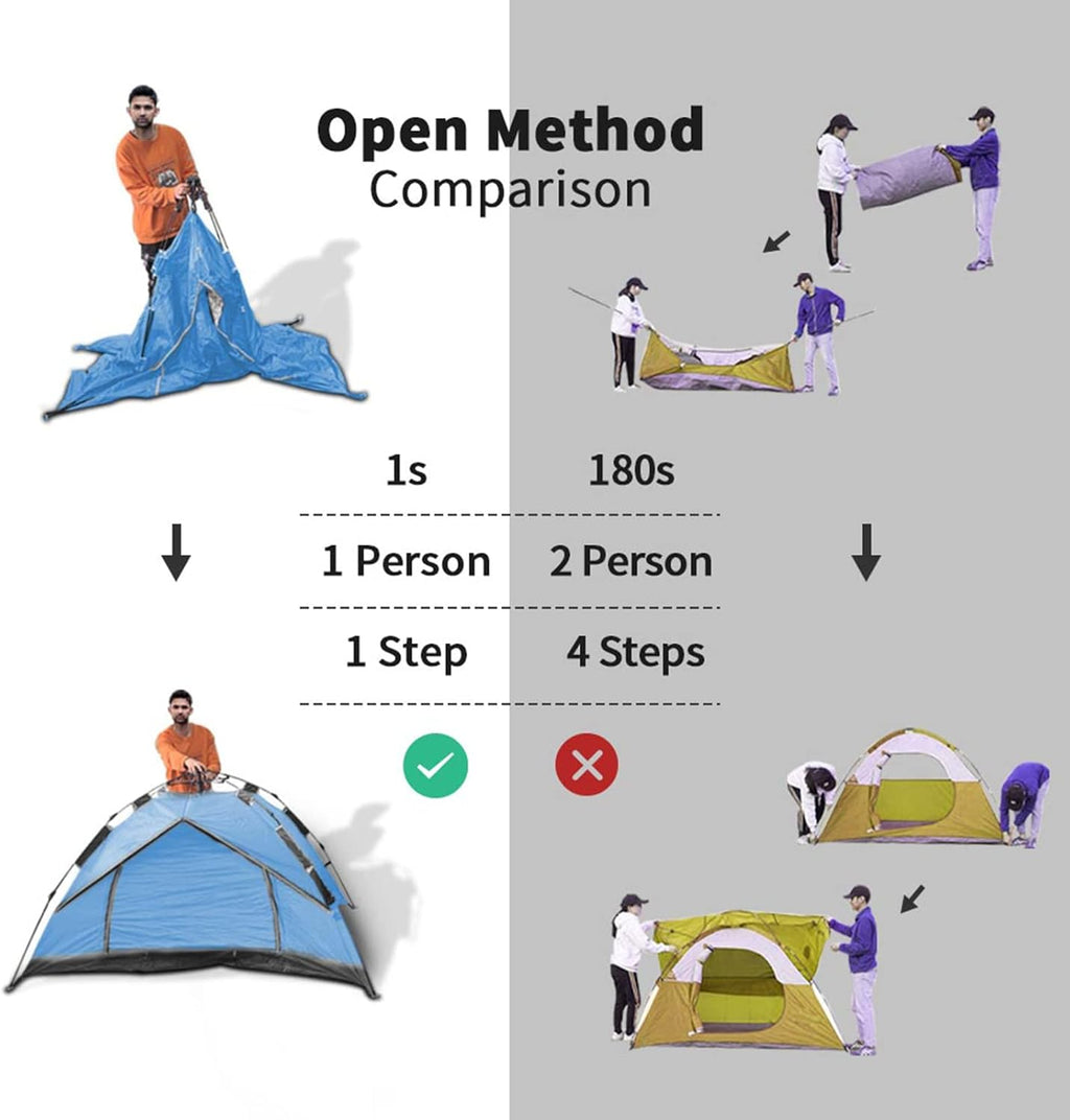 Waterproof 3-4 Person Pop up Camping Tent J3297