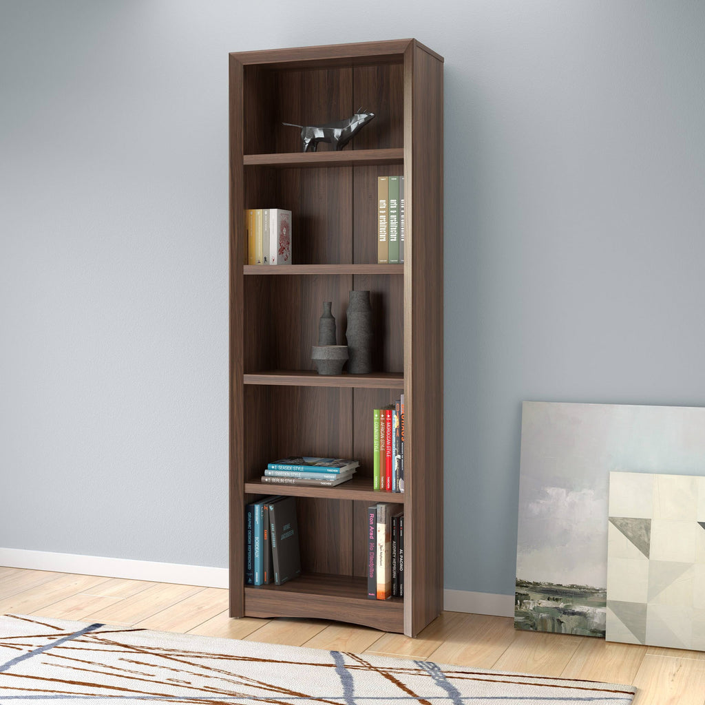 71-inch Tall Adjustable White Bookcase Y8738