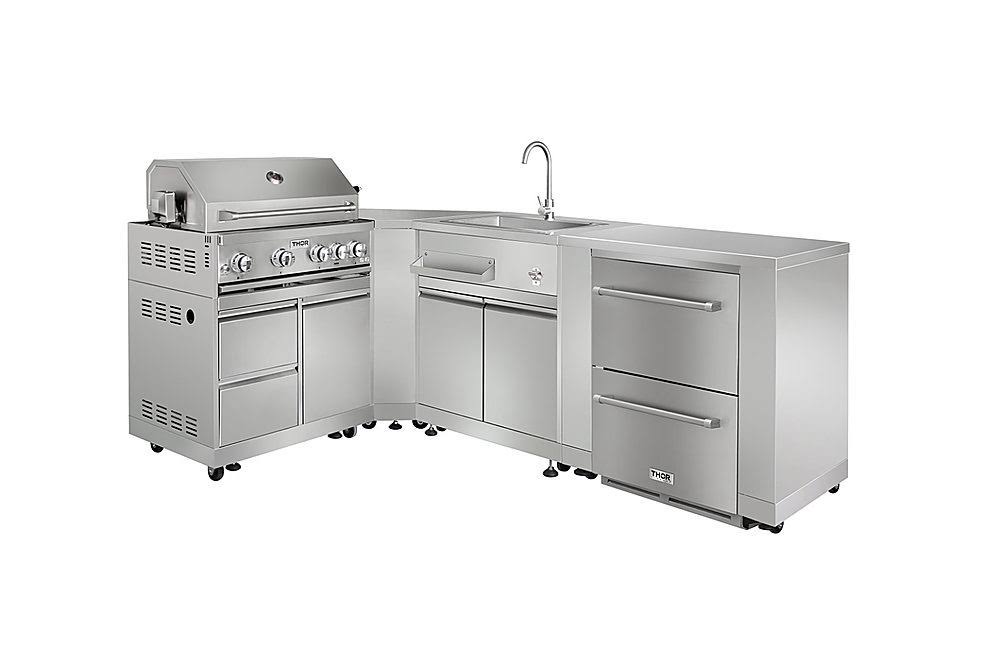 Outdoor Kitchen Refrigerator Cabinet Stainless Steel X43409
