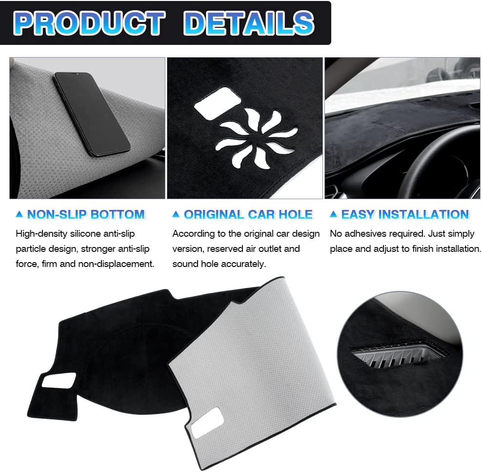 Custom Fit Dashboard Cover Mat Carpet Flannel Dash Cover Pad A543