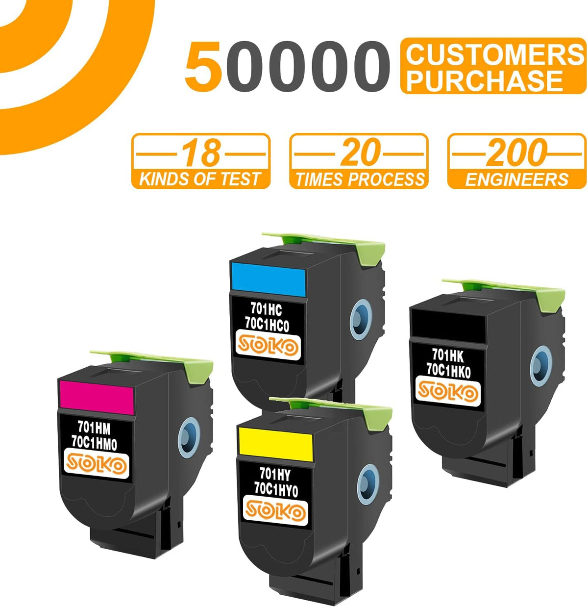Remanufactured Toner Cartridge Replacement Black Cyan Magenta Yellow V1424