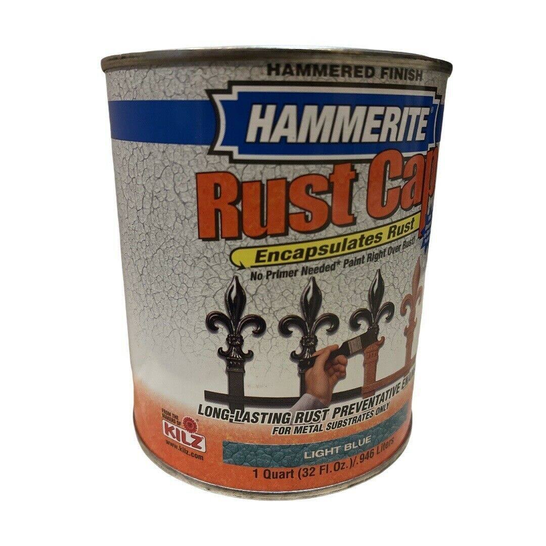Light Blue Hammered Finish Enamel Paint 1 qt J34689