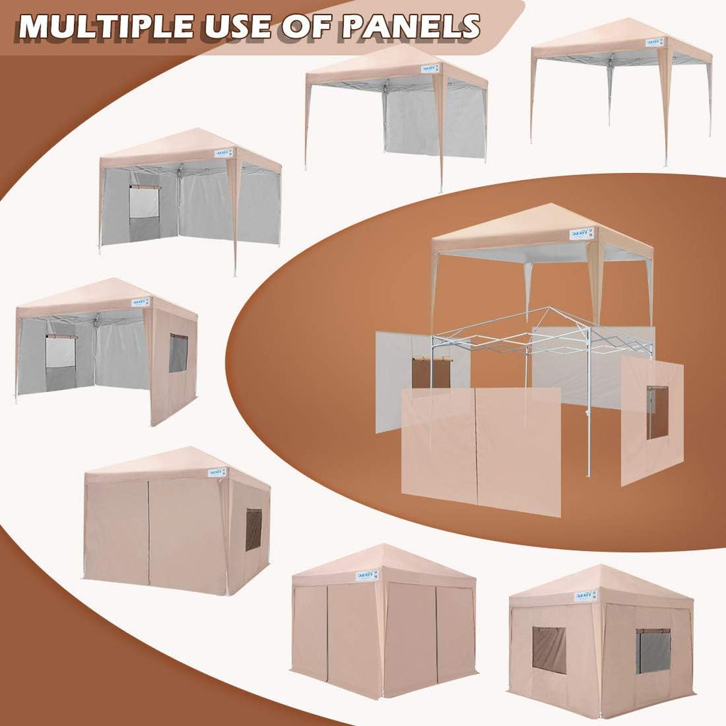 8x8 Pop Up Canopy Tent with 4 Sidewalls and Wheeled Bag I27706