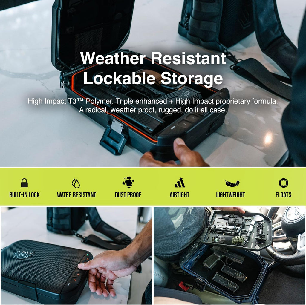 Waterproof Electronic Lock Handgun Case with Backlit Keypad B28178