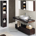 Wall-Mount Wooden Countertop with Stainless Steel Brackets Natural Cherry T21091