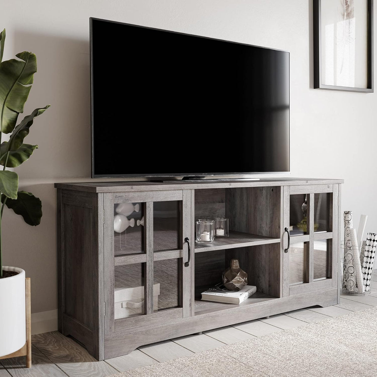 Stone Gray TV Stand & Media Console Table Z5148