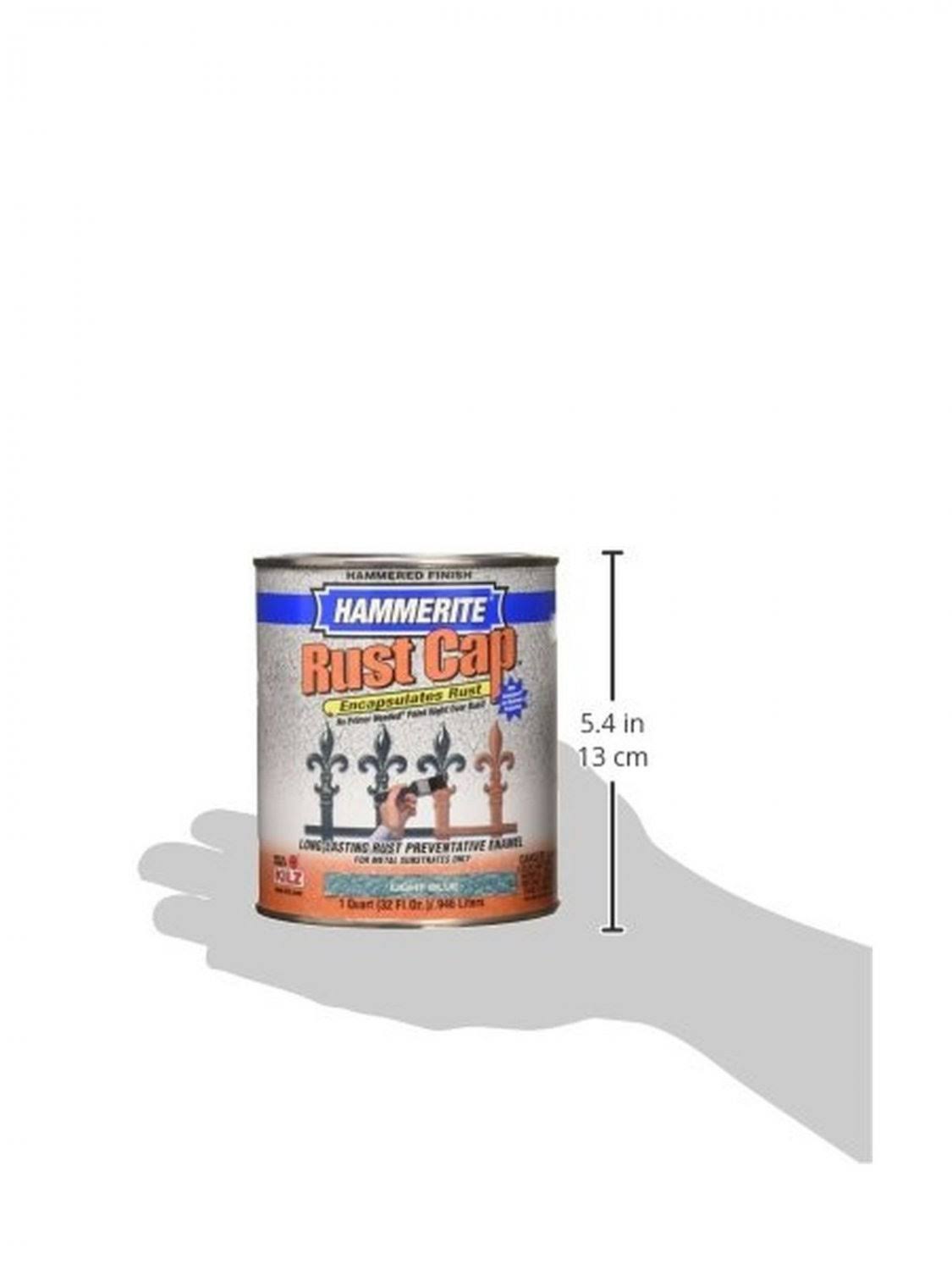 Light Blue Hammered Finish Enamel Paint 1 qt J34689