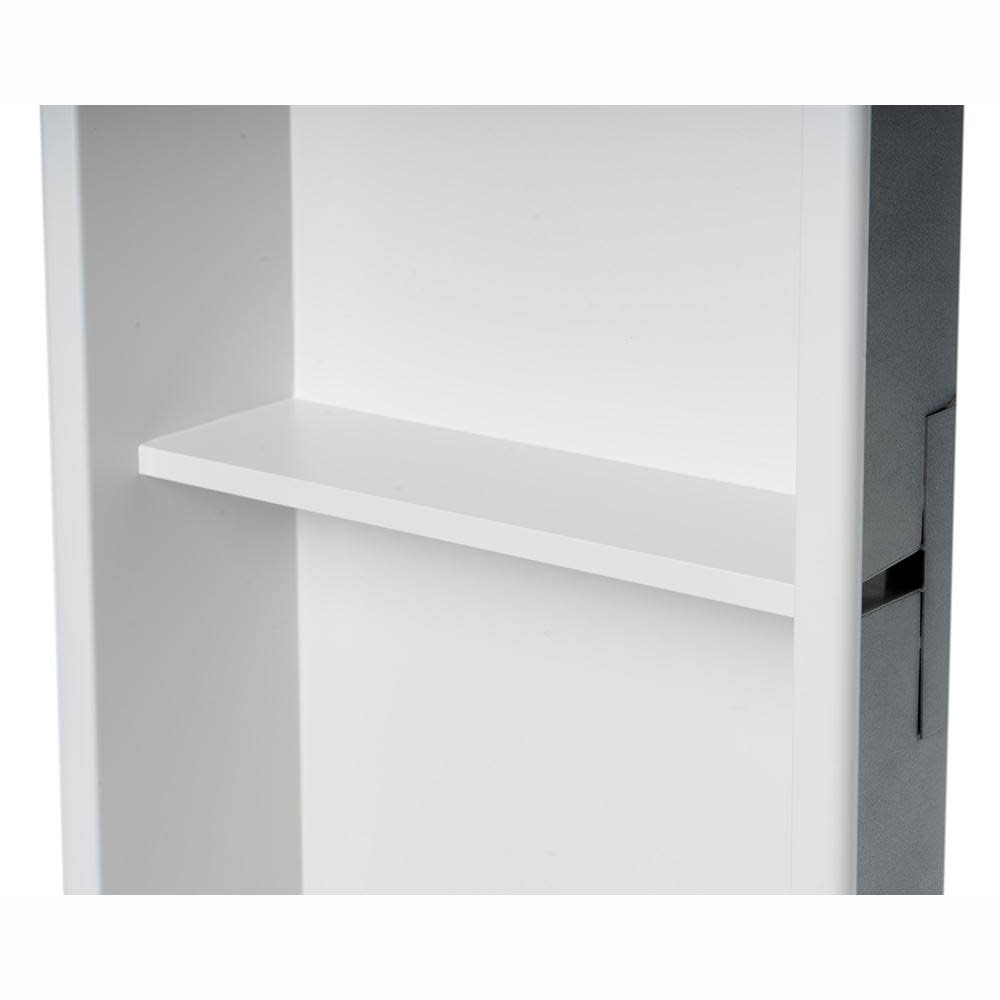 12 x 24 Stainless Steel Vertical Double Shelf Bath Shower Niche Matte White J583912