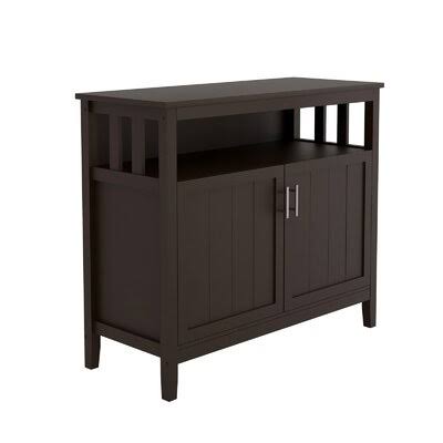 Espresso Kitchen Storage Sideboard and Buffet Server Cabinet Z810152