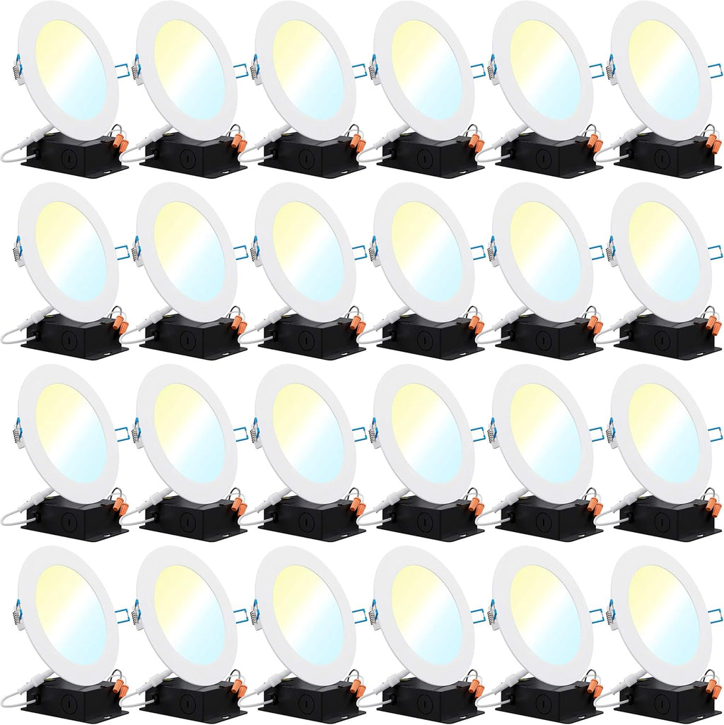 24 Pack 6 Inch Ultra Thin LED Recessed Ceiling Lights F88000