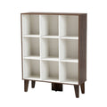 White Walnut 9-Shelf Bookcase G763
