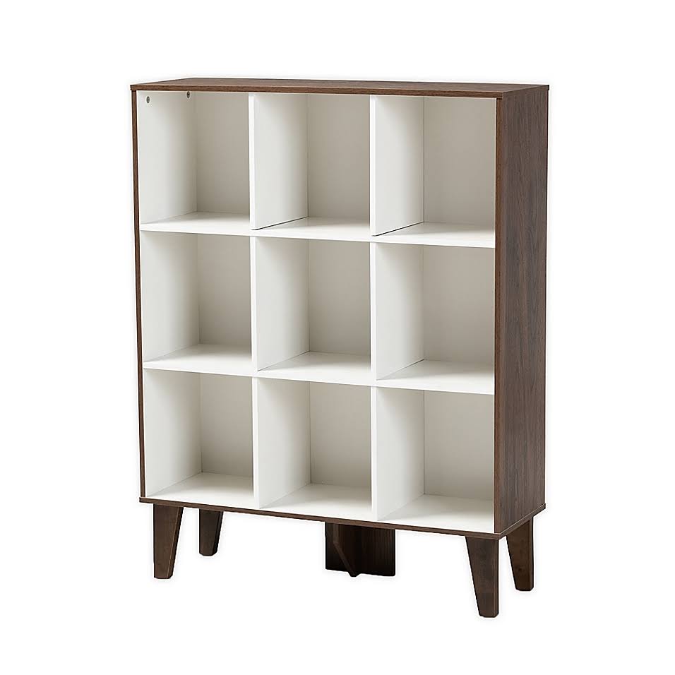 White Walnut 9-Shelf Bookcase G763
