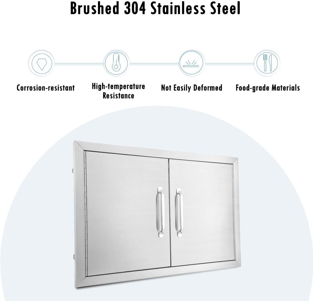 36 W x 21 H Stainless Steel Double Access Door B72973