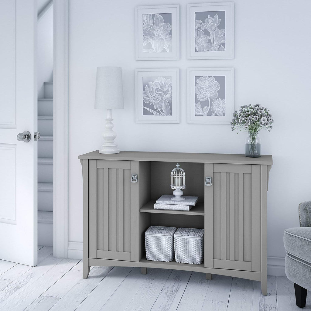 Cape Cod Gray Storage Cabinet with Doors & 6 Cube Organizer K62728
